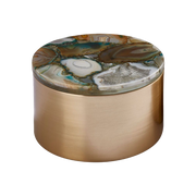 Bowerbird Small Round Trinket Box Green