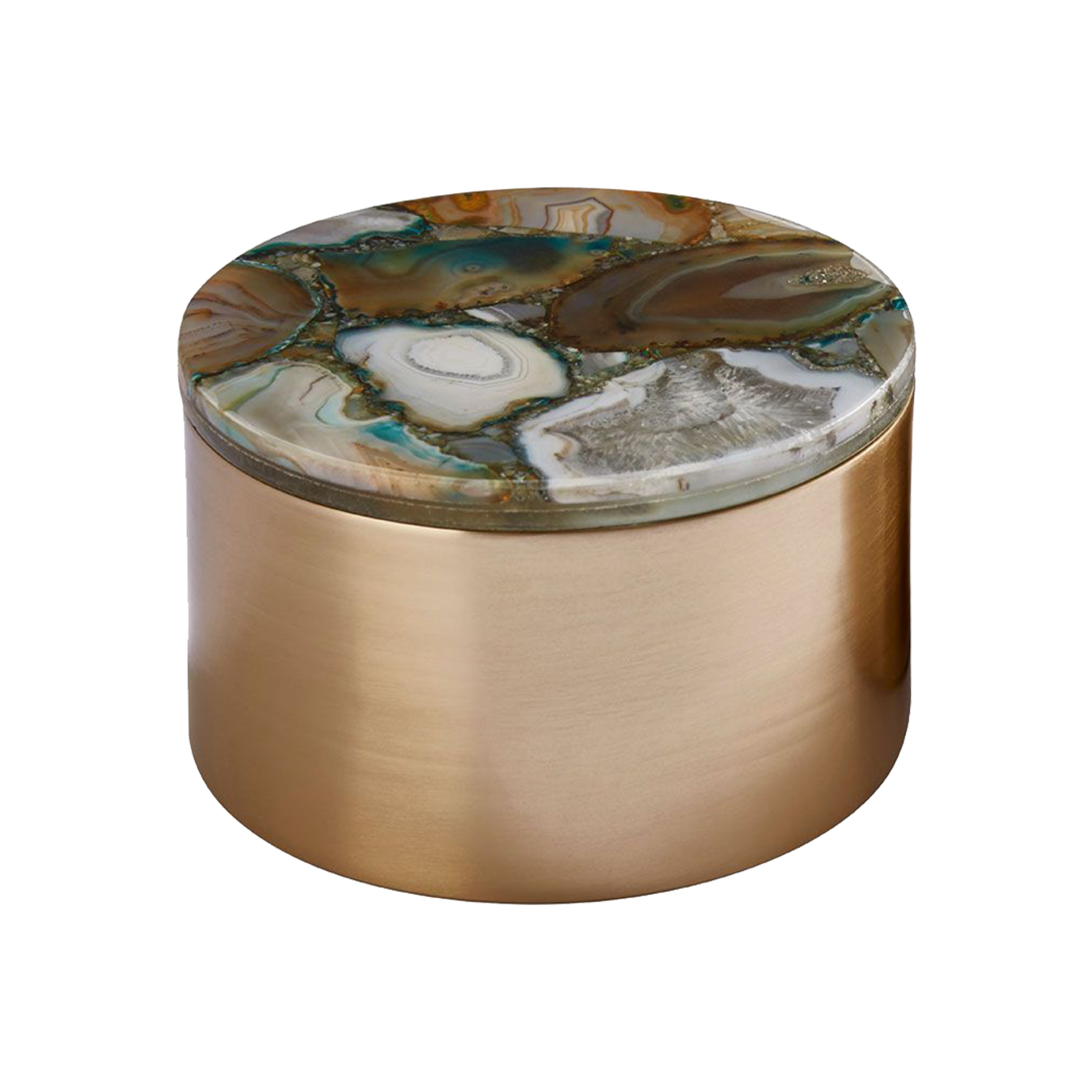 Bowerbird Large Round Trinket Box Green