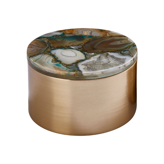 Bowerbird Large Round Trinket Box Green