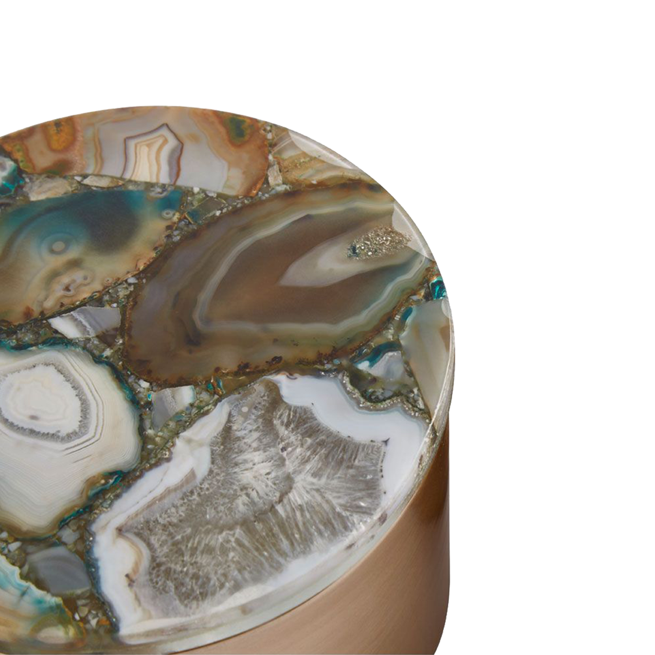 Bowerbird Small Round Trinket Box Green