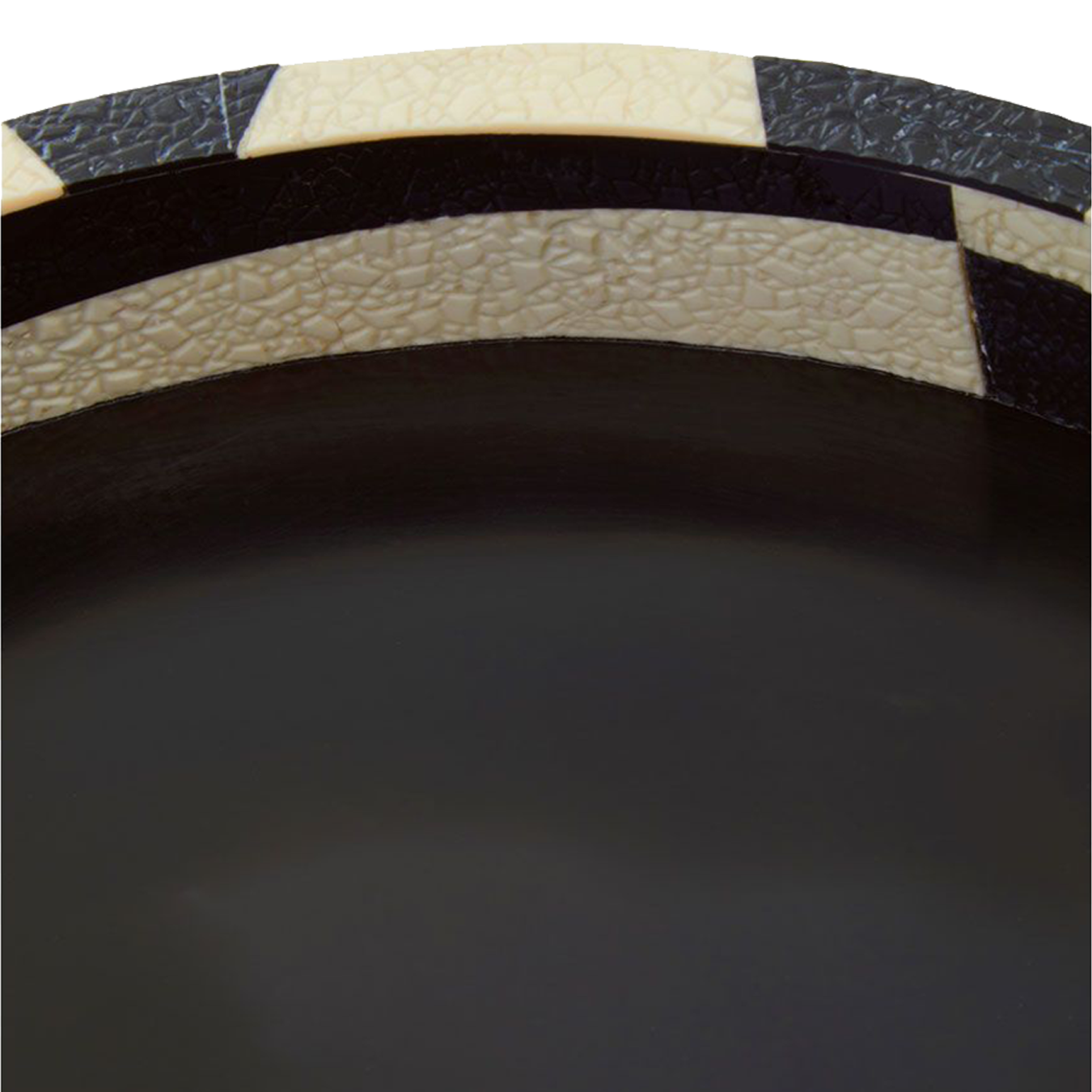 Ezra Round Tray Black/White