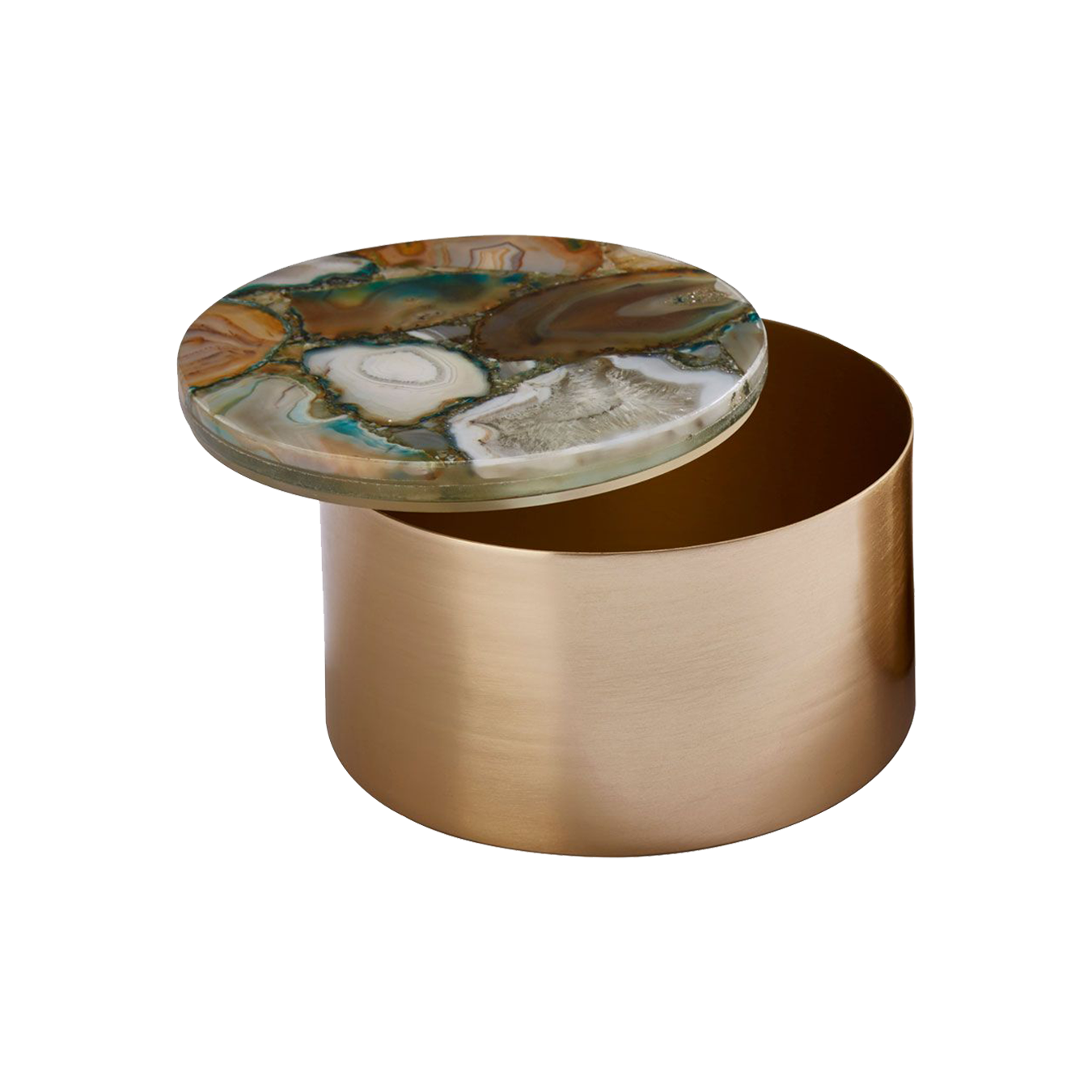 Bowerbird Large Round Trinket Box Green