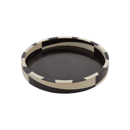 Ezra Round Tray Black/White