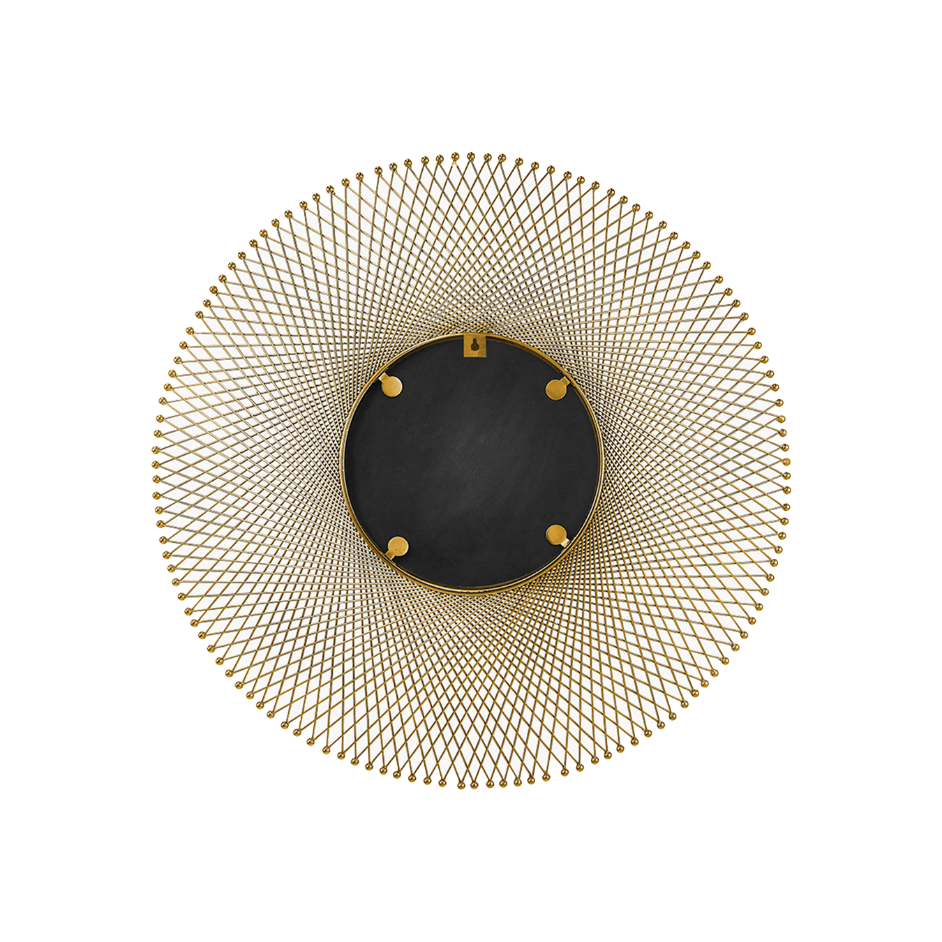 Gold Fretwork Round Wall Mirror