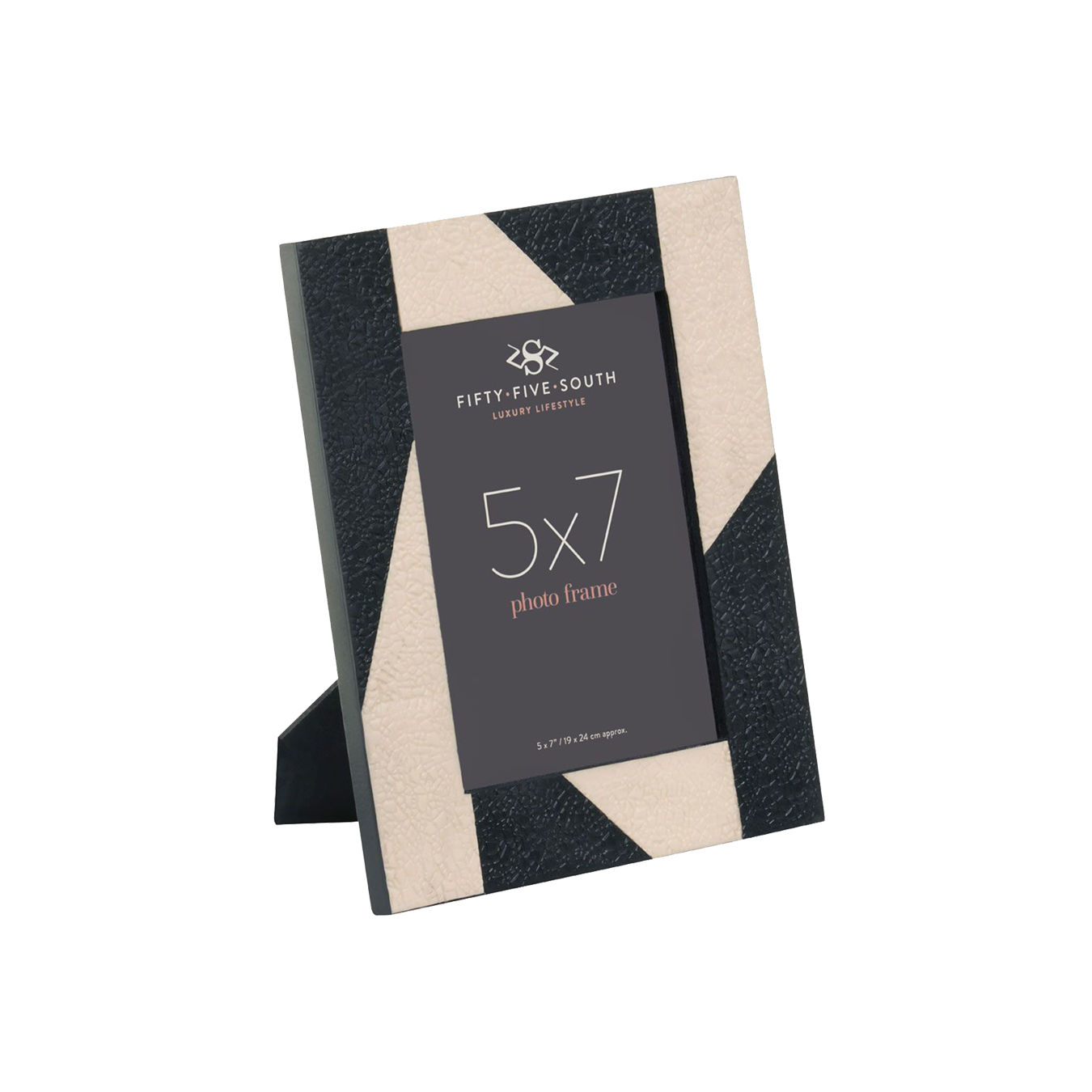 Ezra 5x7 Photo Frame Black/White