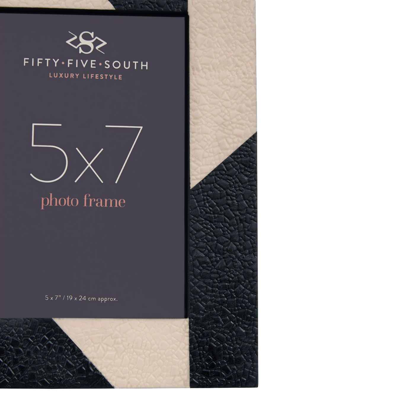 Ezra 5x7 Photo Frame Black/White