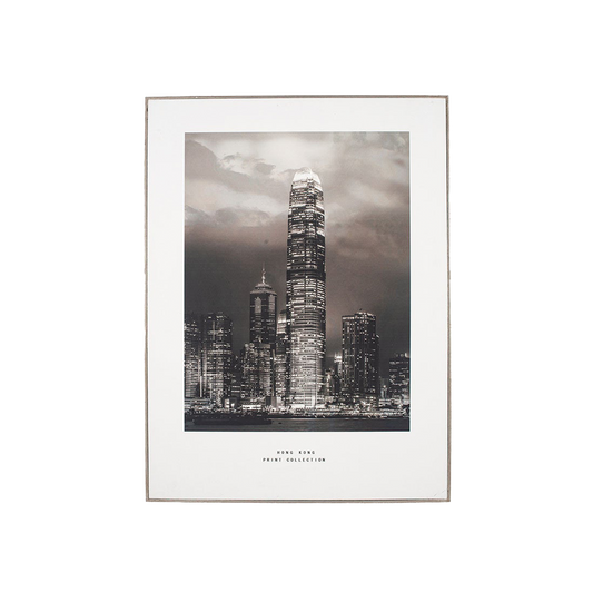 Mono Hong Kong Print with Silver Frame