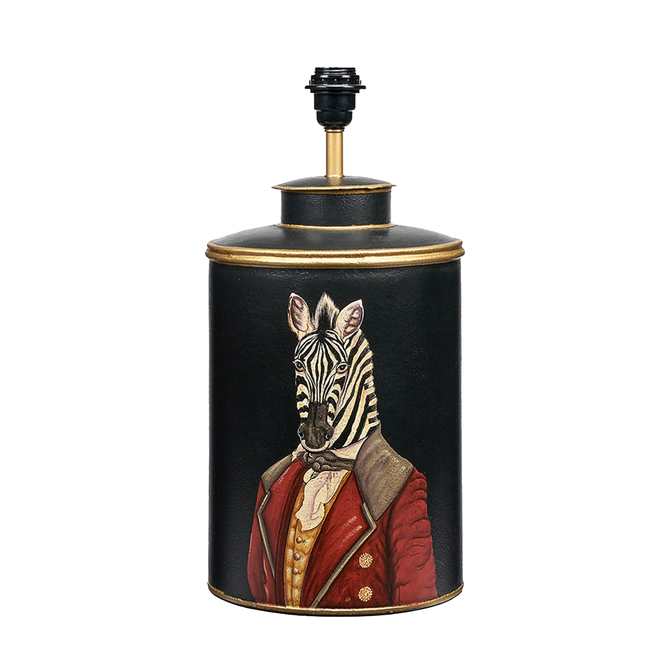 Hand Painted Zebra & Mulberry Silk Shade