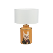 Hand Painted Boston Terrier & White Shade