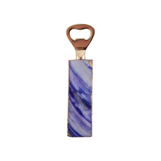 Agate Blue Bottle Opener & Stopper Gift Set