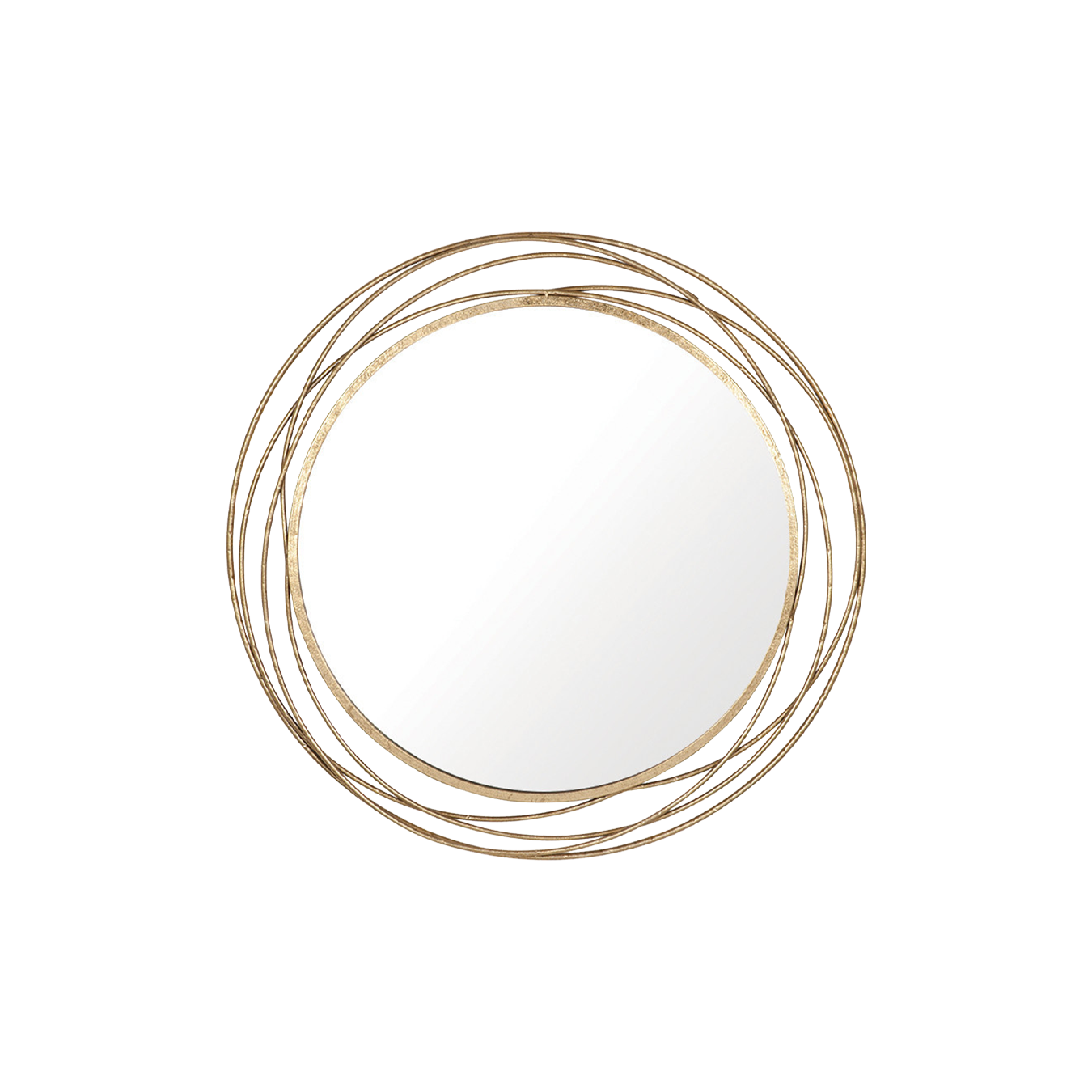 Antique Metal Round Wall Mirror