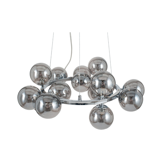 Lustre Glass Ball and Metal Pendant