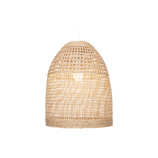 Natural Woven Tall Dome Pendant