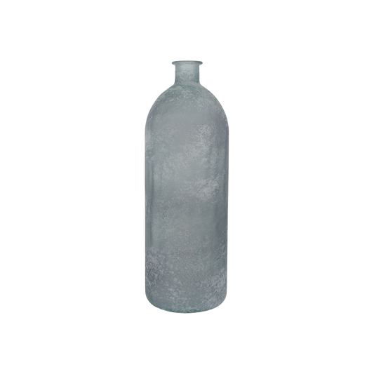 Mottled Grey Recycled Glass Escavo Bottle Large