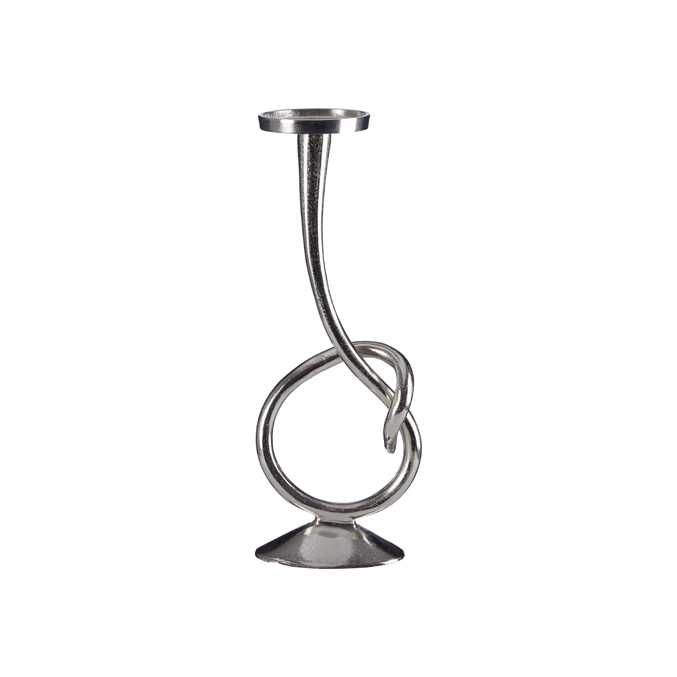 Twist Nickel Candle Holder