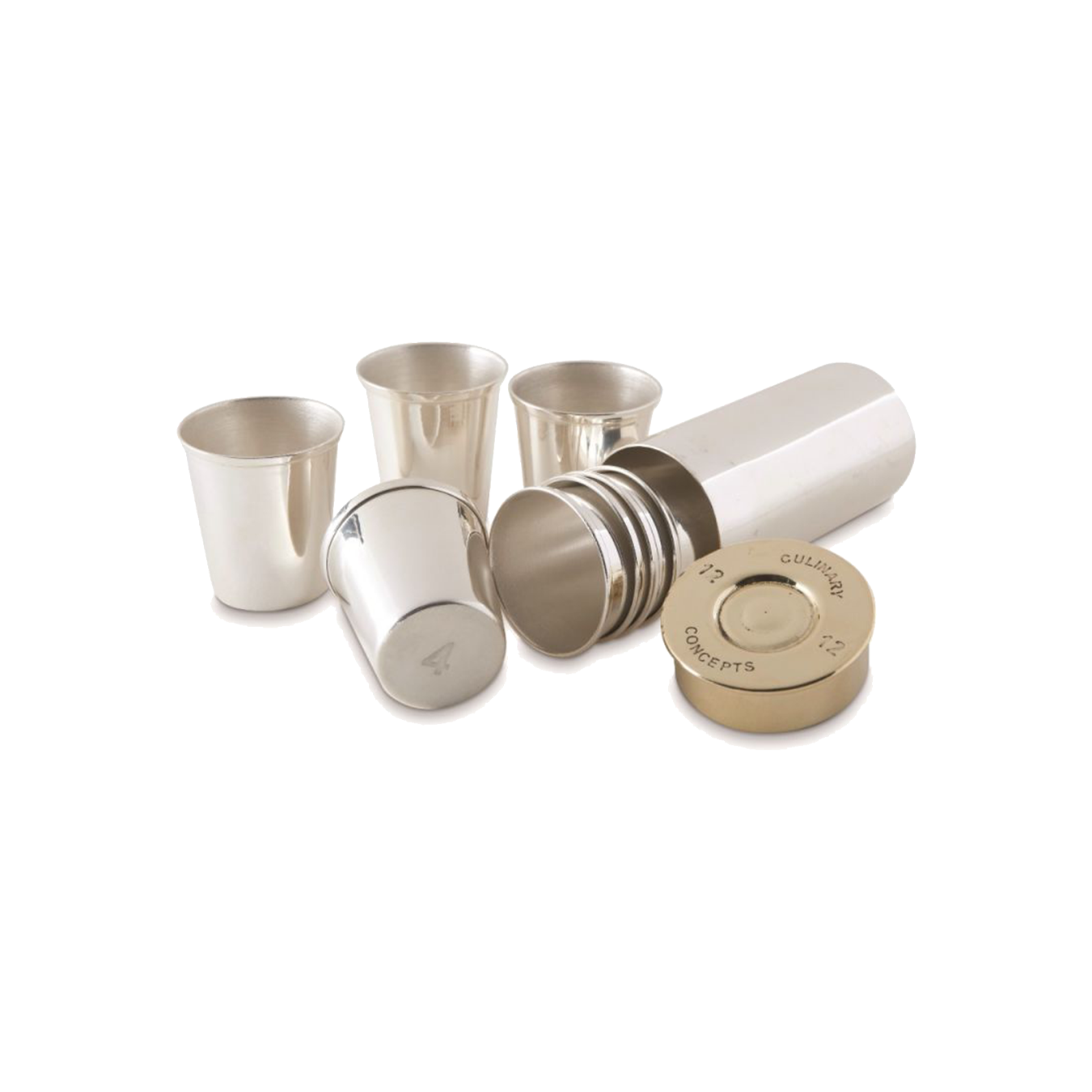 Set of Eight Shot Cups & Holder