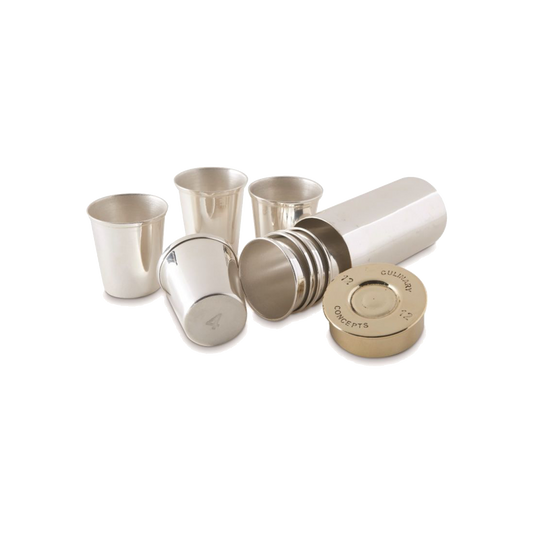 Set of Eight Shot Cups & Holder