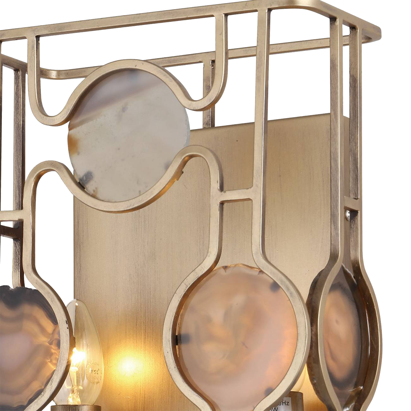 Gold Agate Wall Light