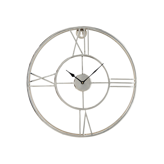 Double Framed Silver Clock