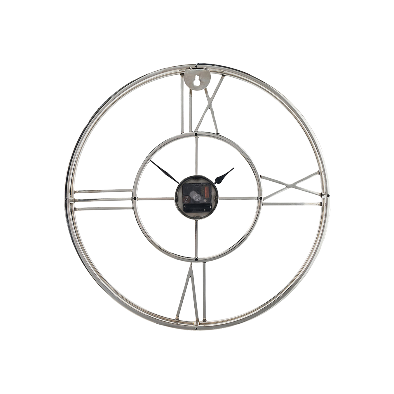 Double Framed Silver Clock