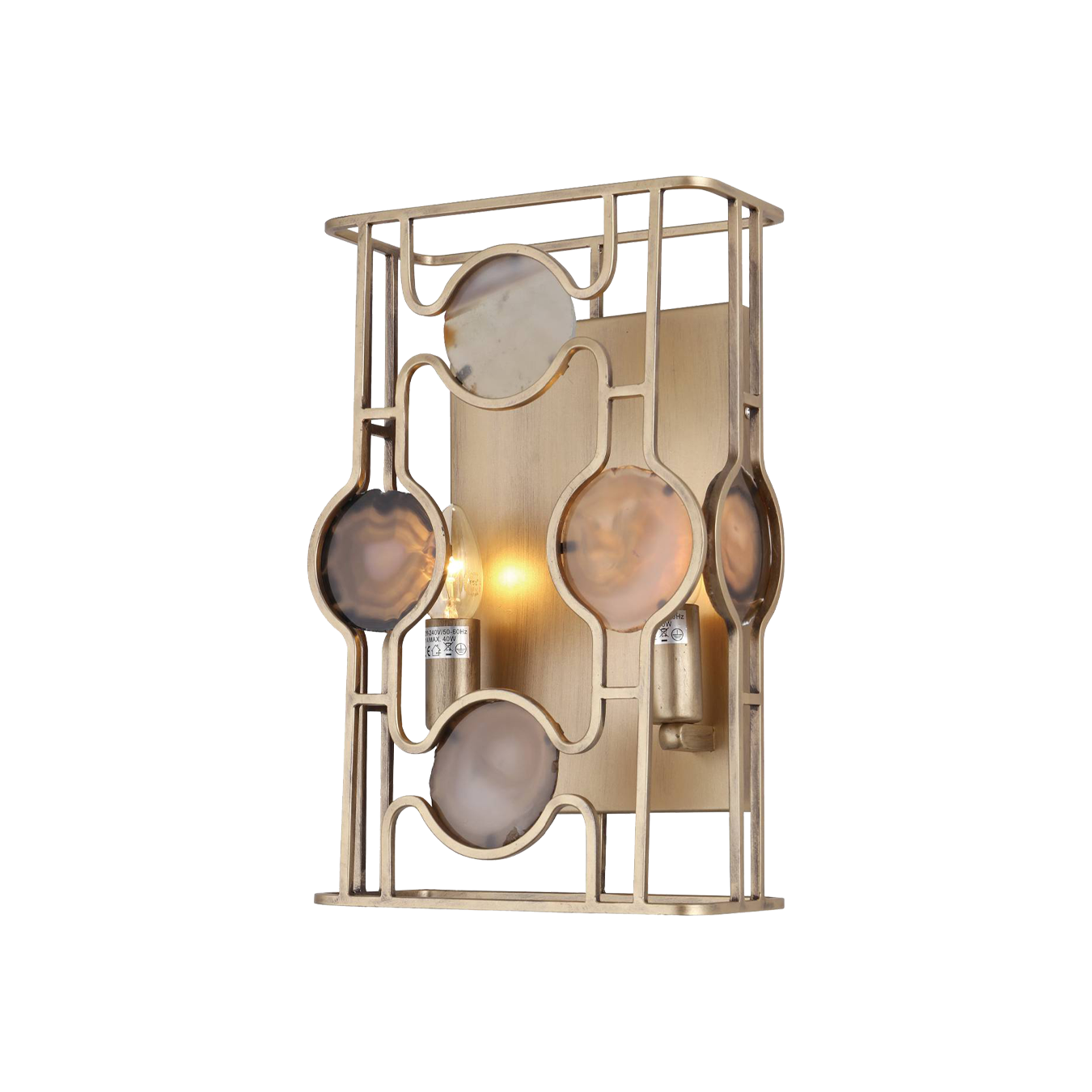 Gold Agate Wall Light