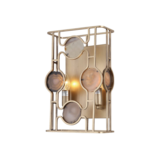 Gold Agate Wall Light