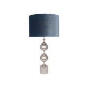 Silver Lamp & Velvet Shade
