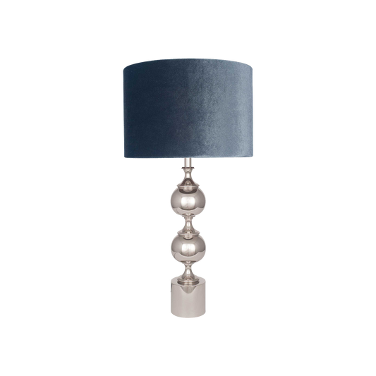 Silver Lamp & Velvet Shade