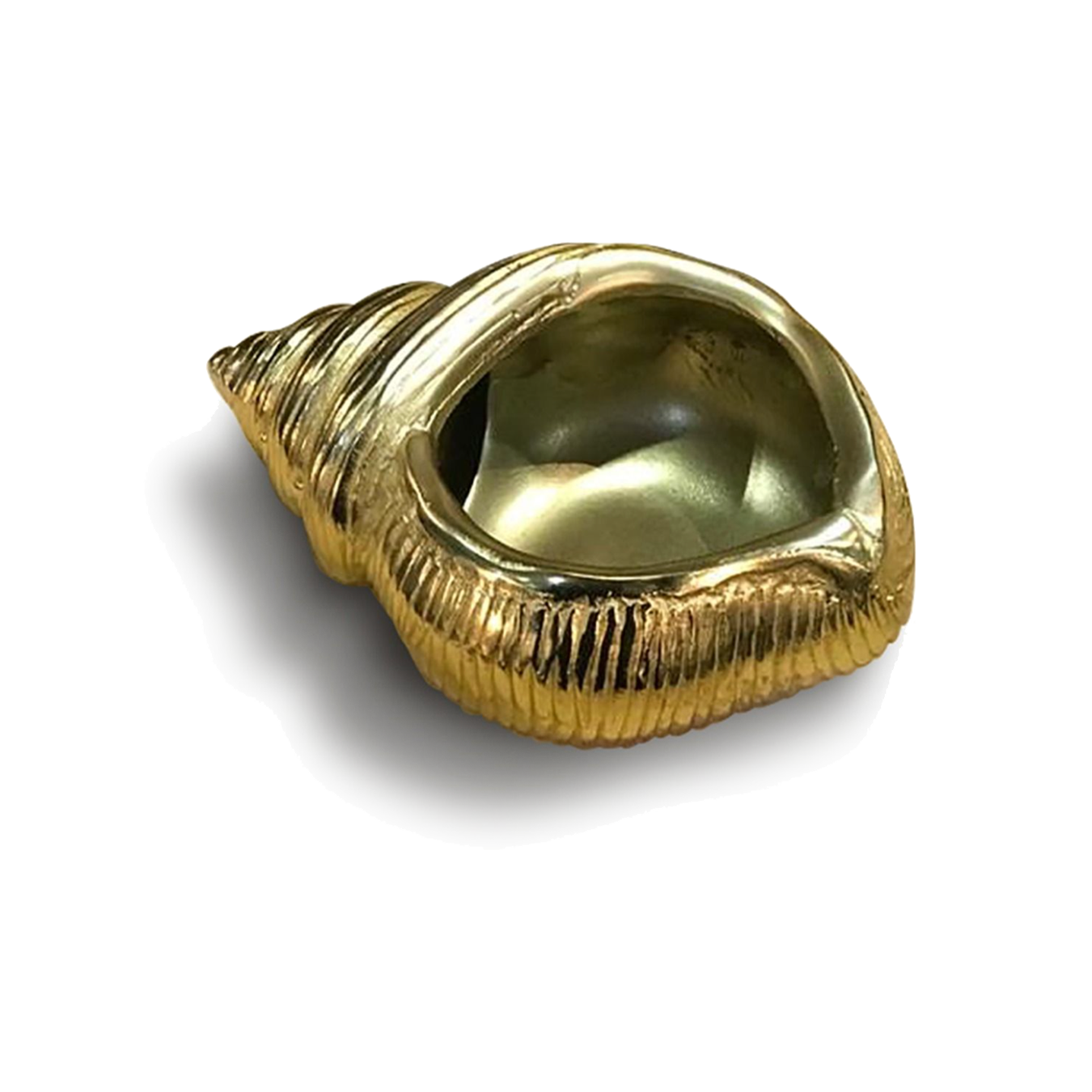 Gold Sea Snail Tea Light Holder