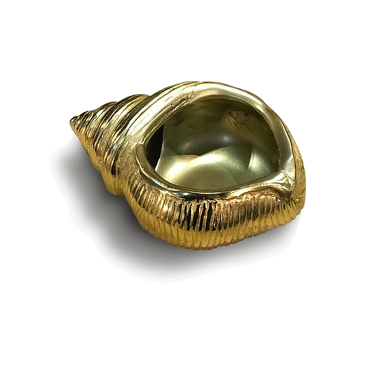 Gold Sea Snail Tea Light Holder