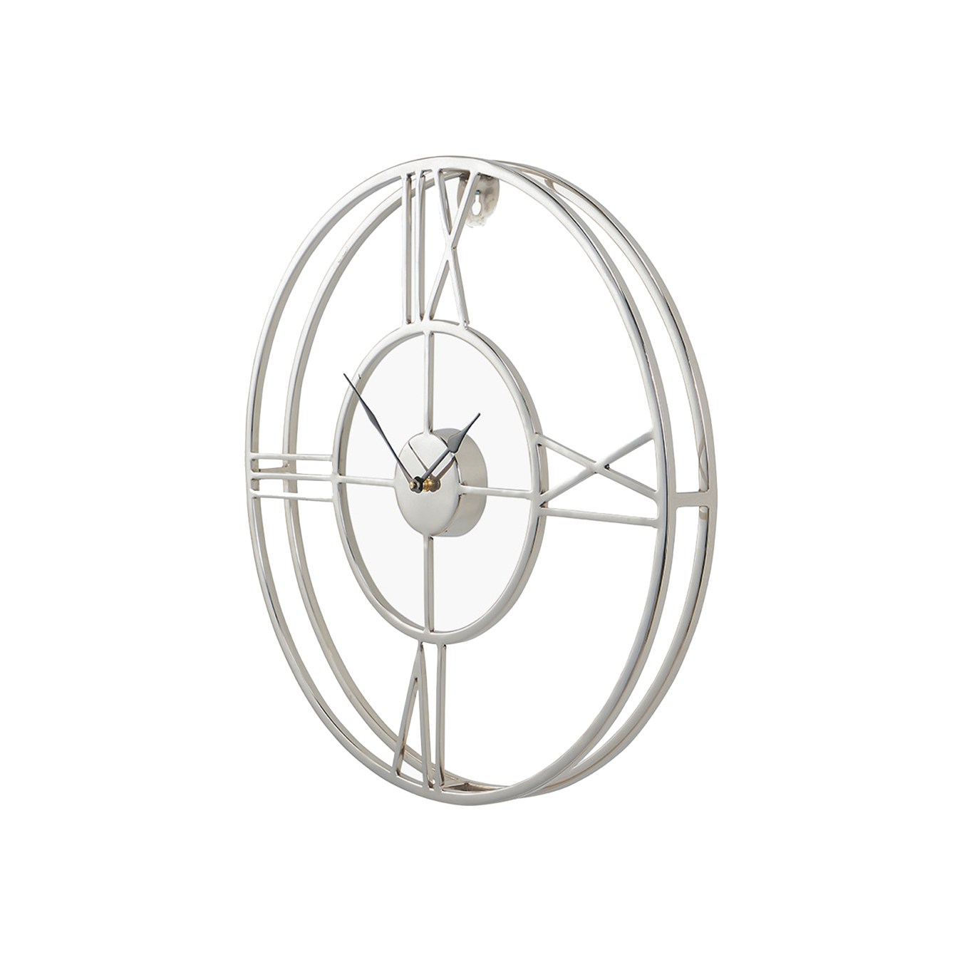 Double Framed Silver Clock