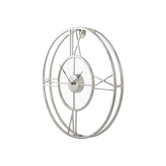 Double Framed Silver Clock