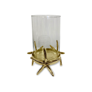 Gold Starfish Hurricane Lantern