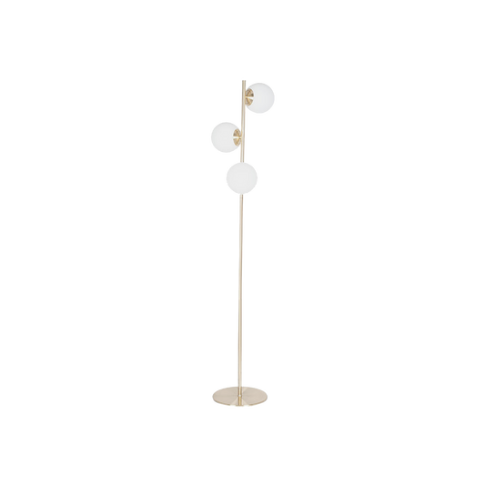Asterope White Orb & Gold Floor Lamp