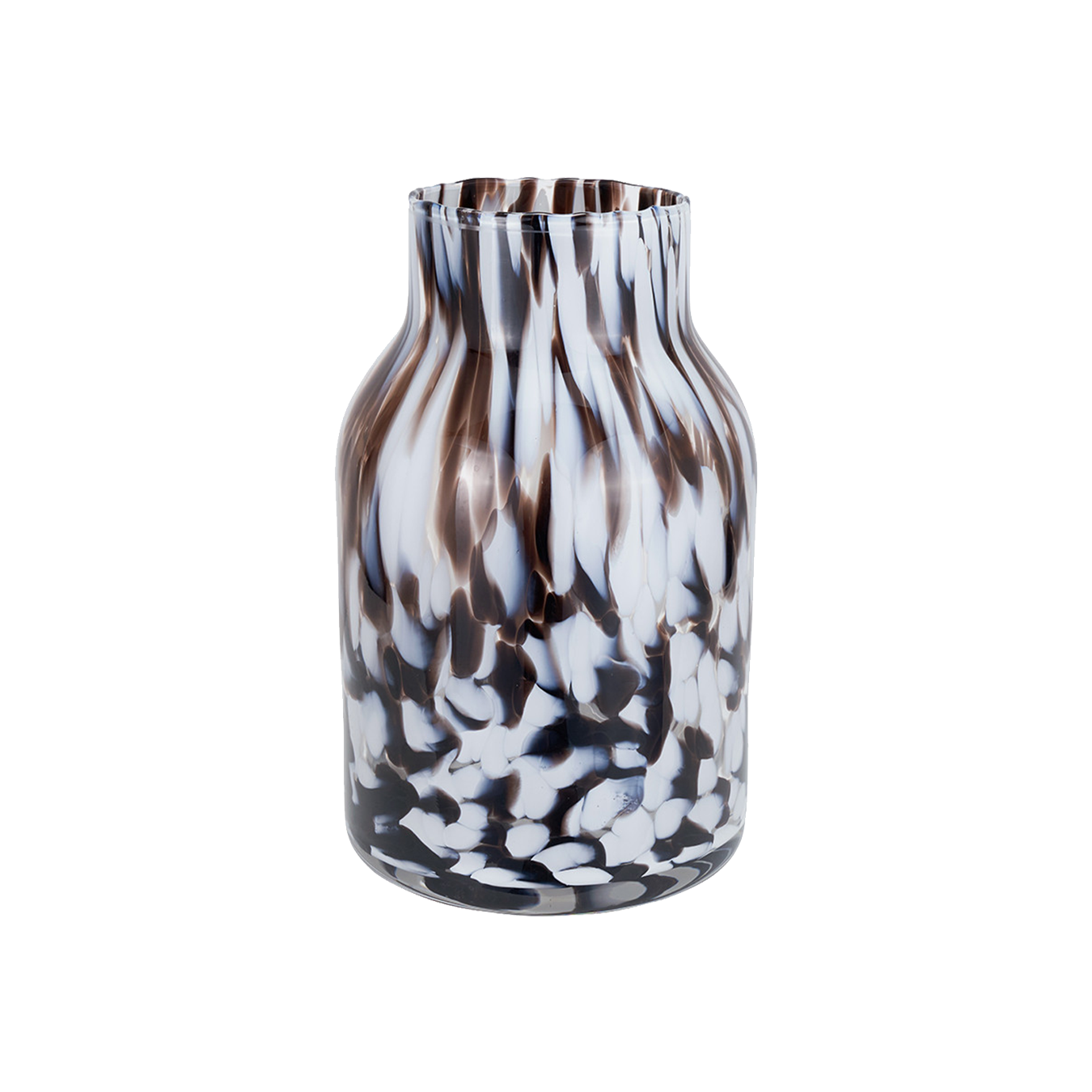 Tortoise Shell Glass Vase Tall