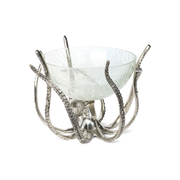 Octopus Stand & Crackle Glass Bowl