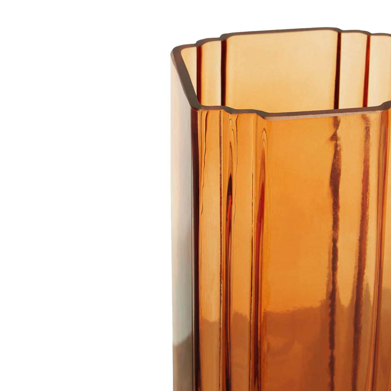 Orange Glass Vase Large