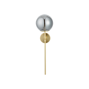 Arabella Smoked Glass Orb and Gold Metal Wall Light