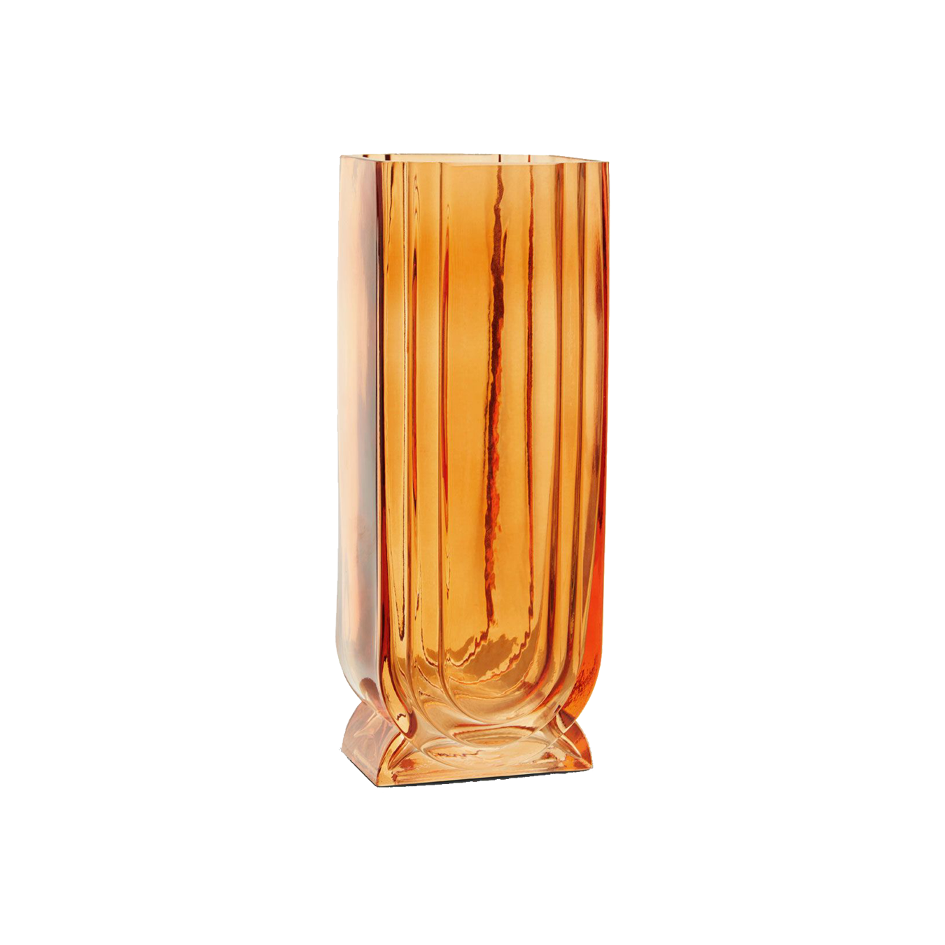 Orange Glass Vase Large