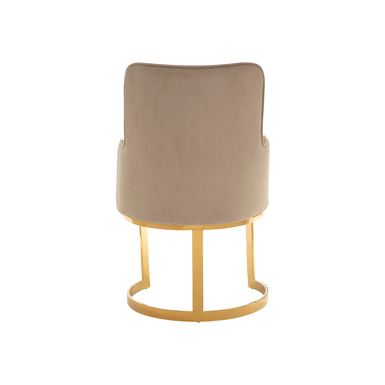 Eleanor Beige Velvet & Gold Dining Chair