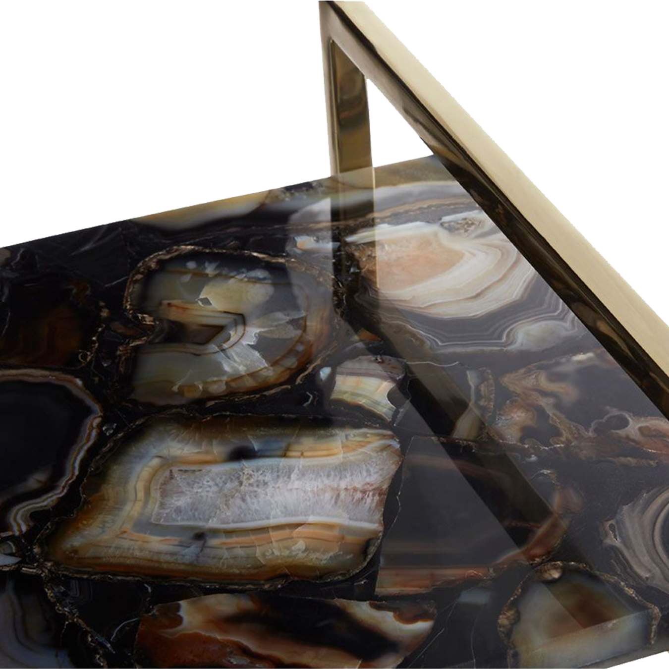 Black & Gold Agate Luxury Tray