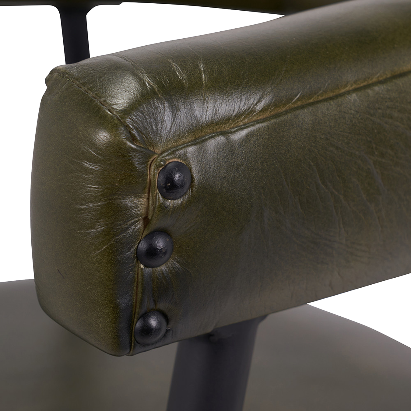 Farrah Sage Green Leather Chair