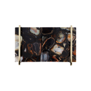 Black & Gold Agate Luxury Tray