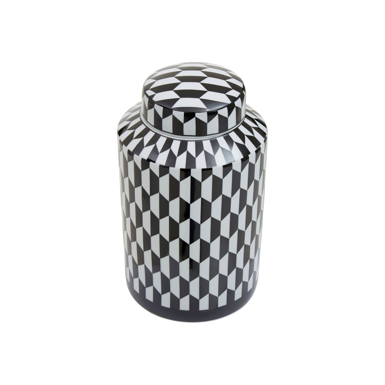 Geo Print Ceramic Jar Small