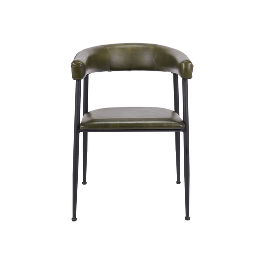 Farrah Sage Green Leather Chair