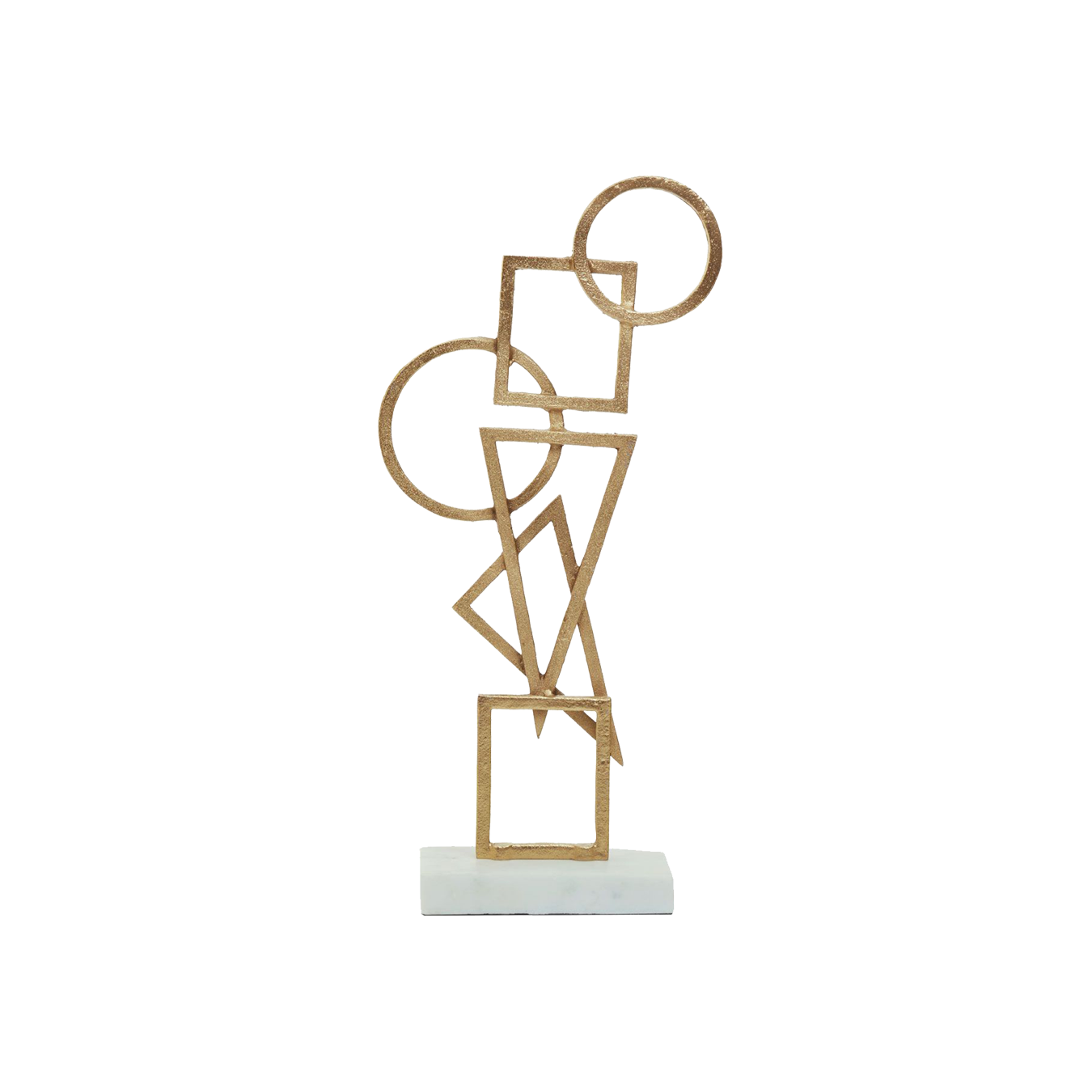 Gold Metal Geometric Sculpture