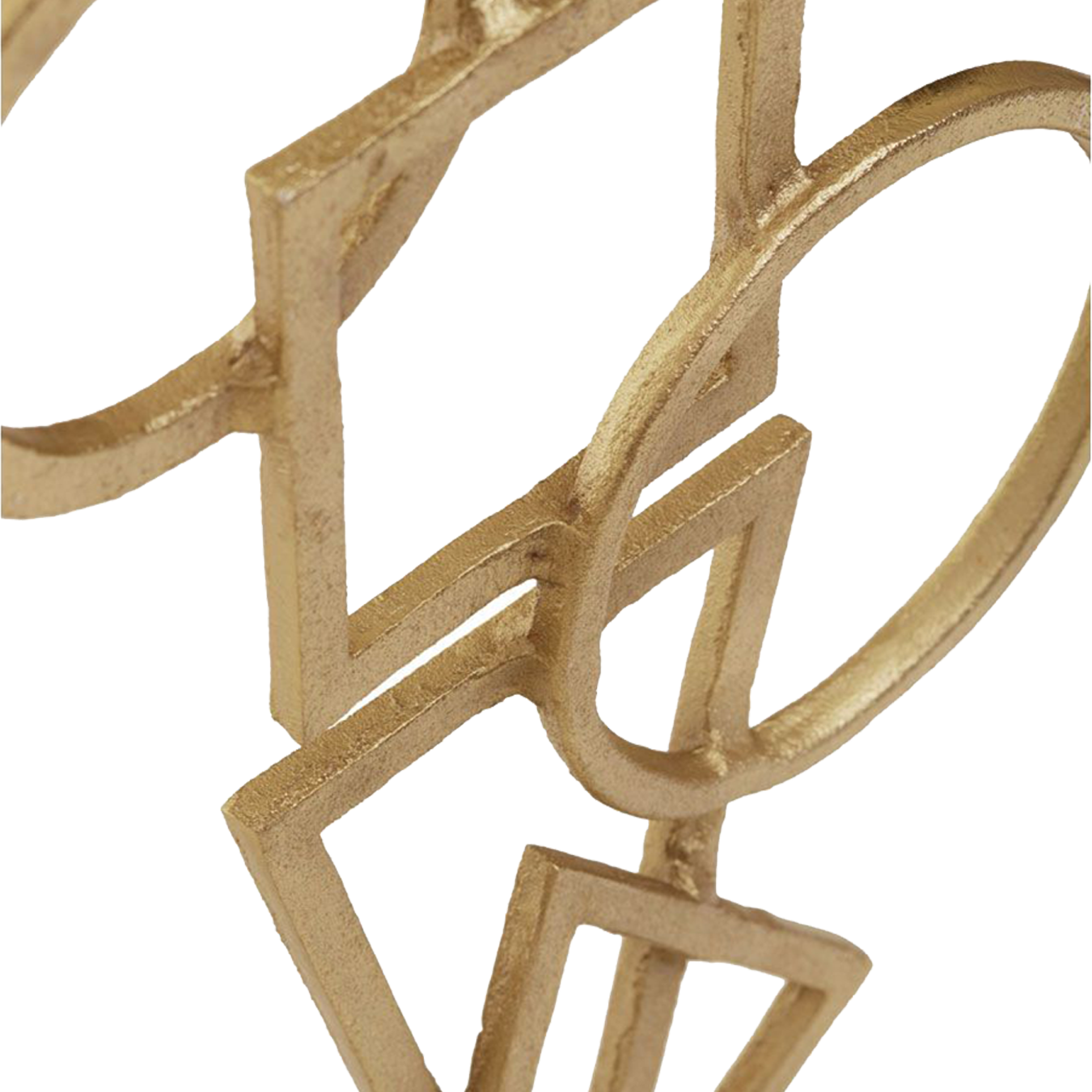 Gold Metal Geometric Sculpture