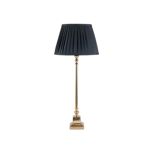 Gold Metal Candle Stick & 30cm Black Shade