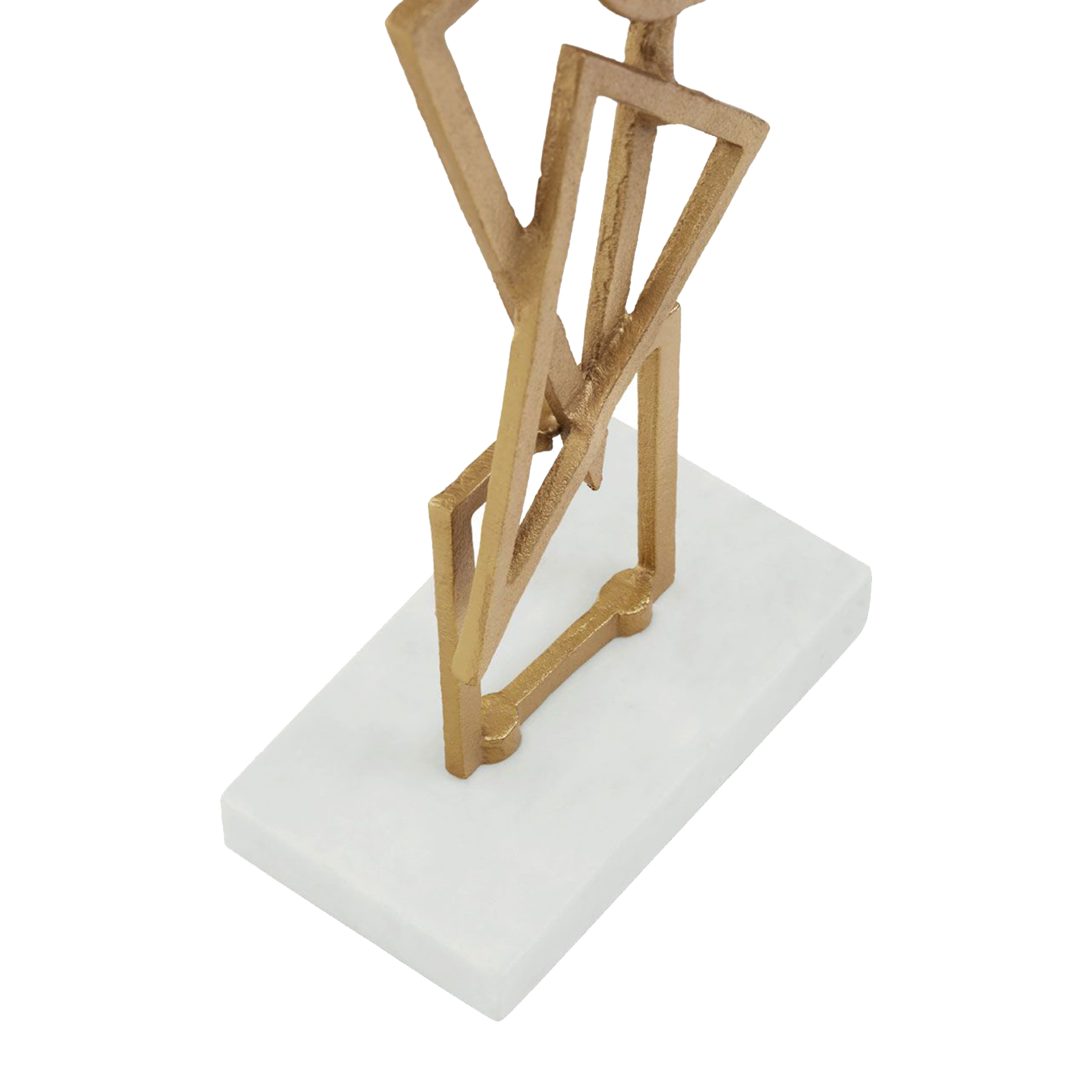 Gold Metal Geometric Sculpture