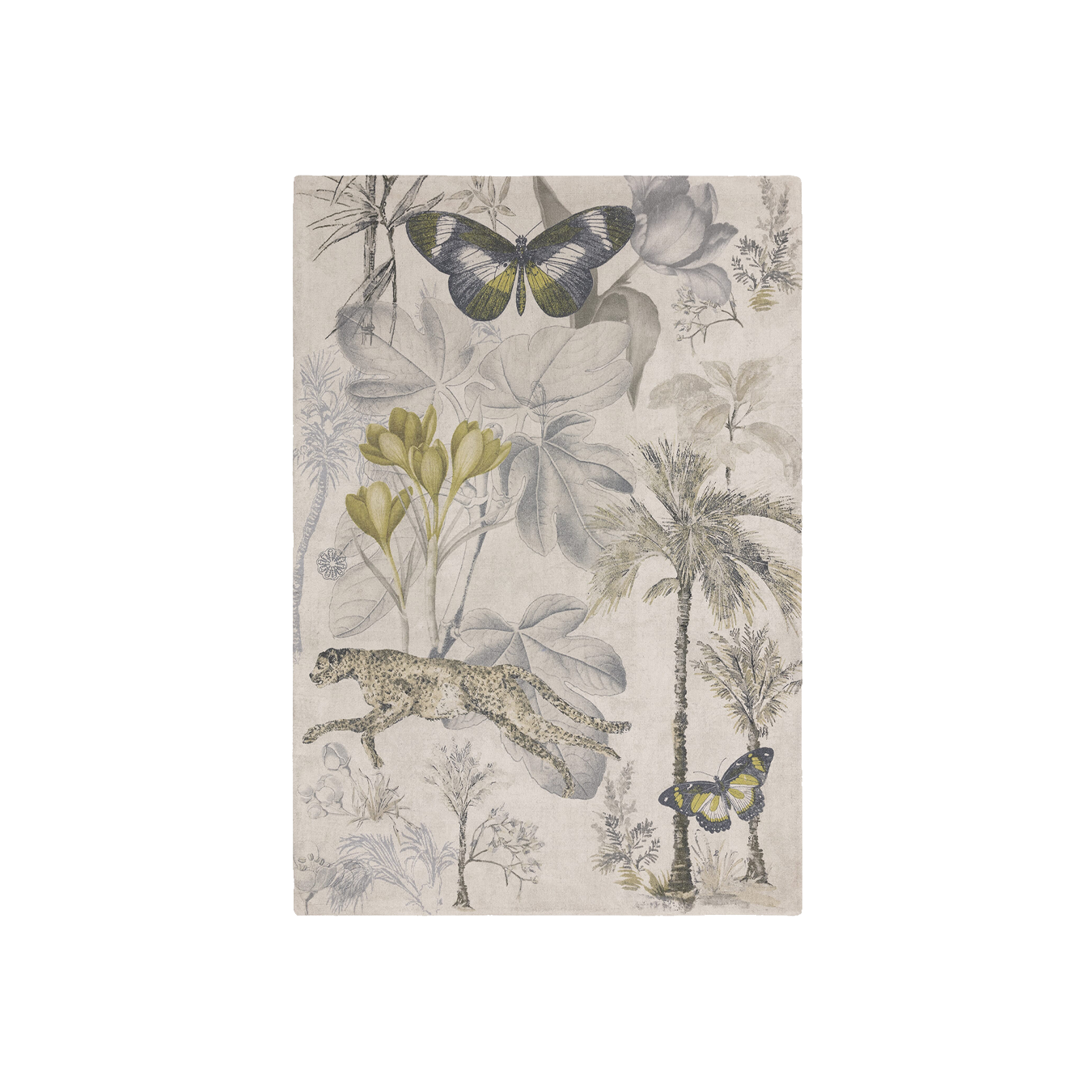 Botany Rug Charcoal/Chartreuse